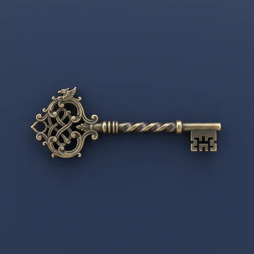 Ornate Metal Key - Ships Intl.
