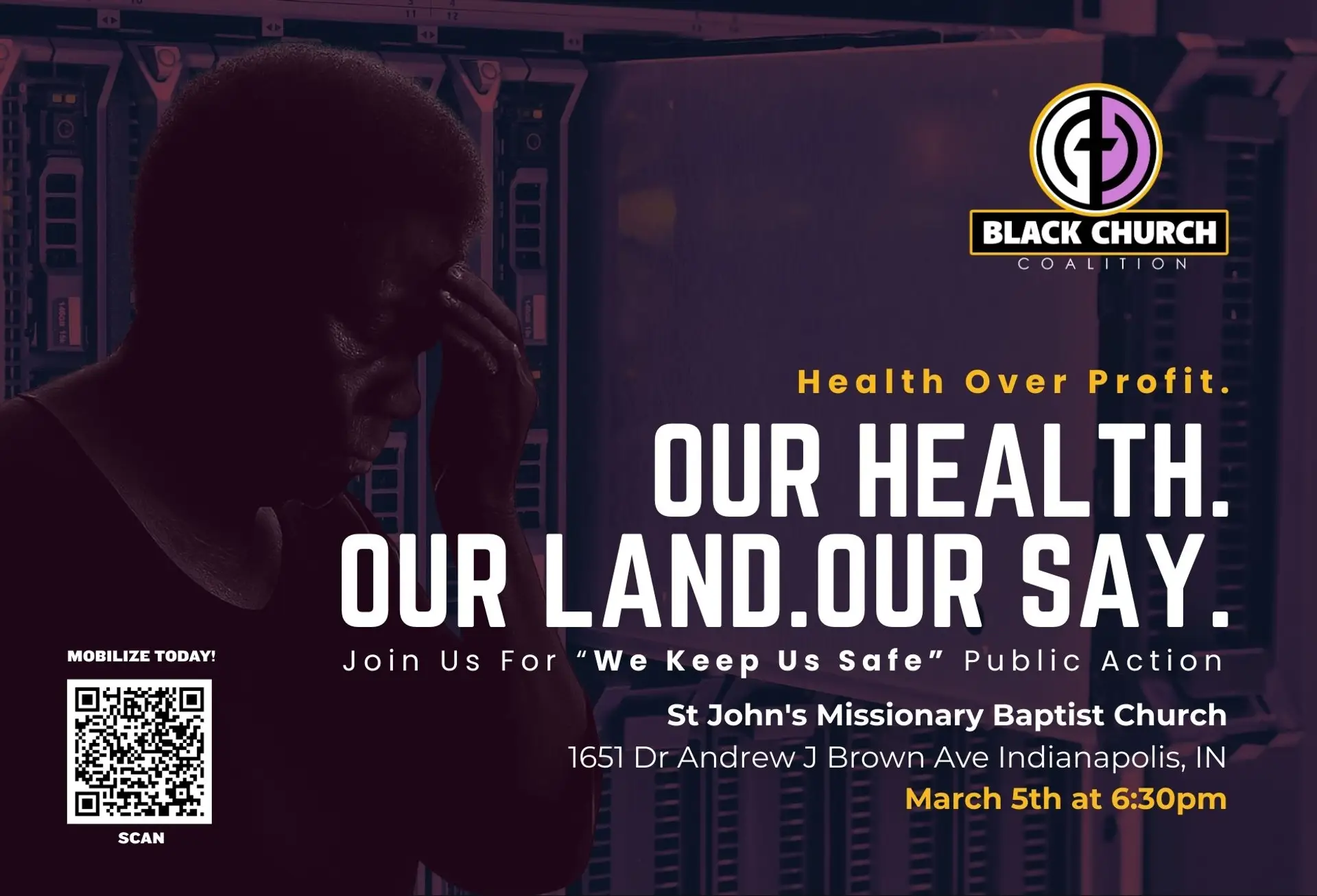 LIVE FREE USA event flyer and community action poster