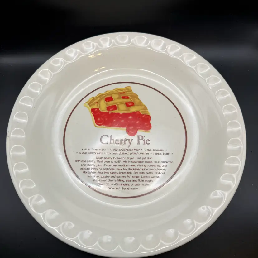 Cherry Pie Recipe Pie Plate
