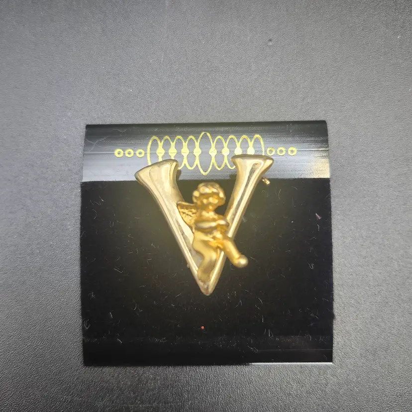 Golden Cherub Brooch