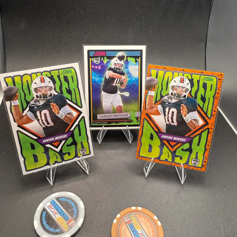 Darian Mensah 3-card Lot 2026 Score-a-Treat Miami Hurricanes