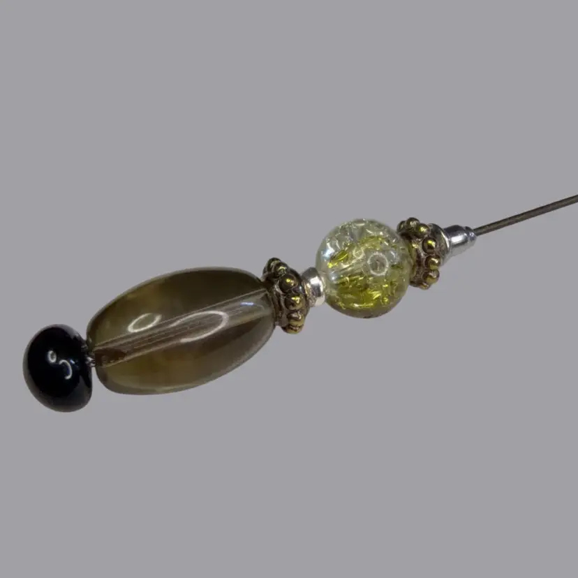 Handmade Hat Pin By New Again Design 6.25" Long