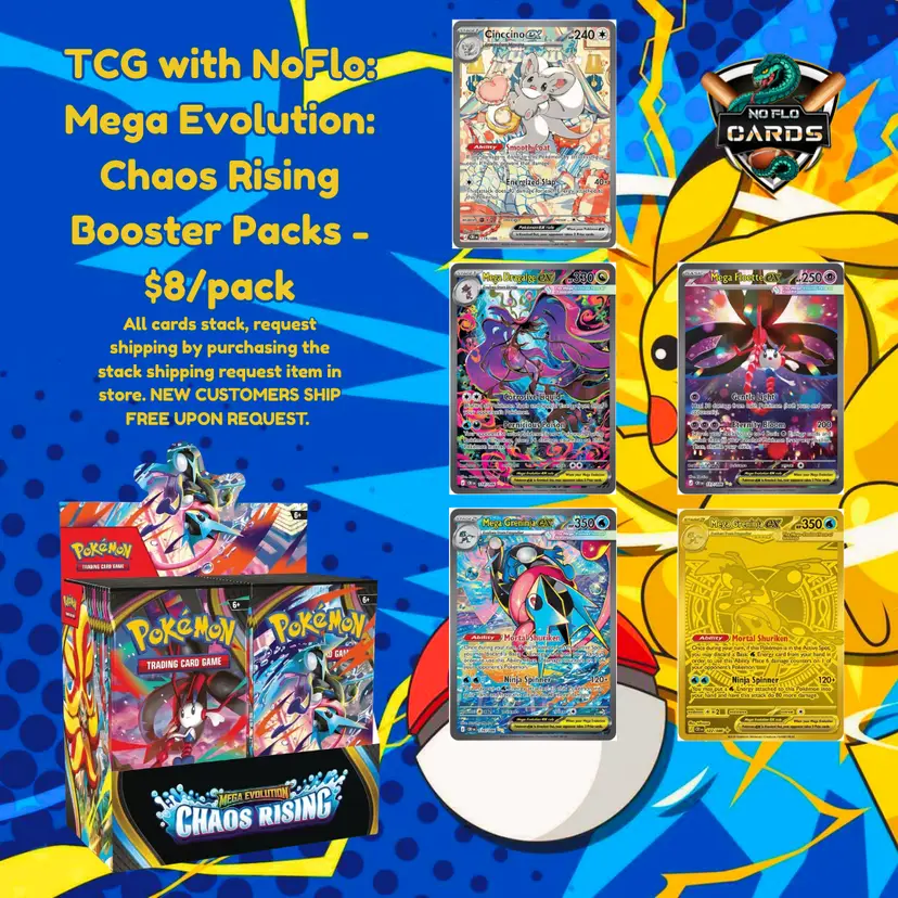 Mega Evolution: Chaos Rising Booster Packs - Pokémon TCG