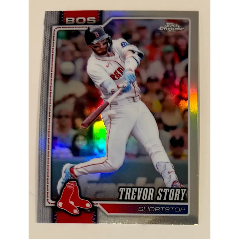 Trevor Story Chrome Refractor Boston Red Sox