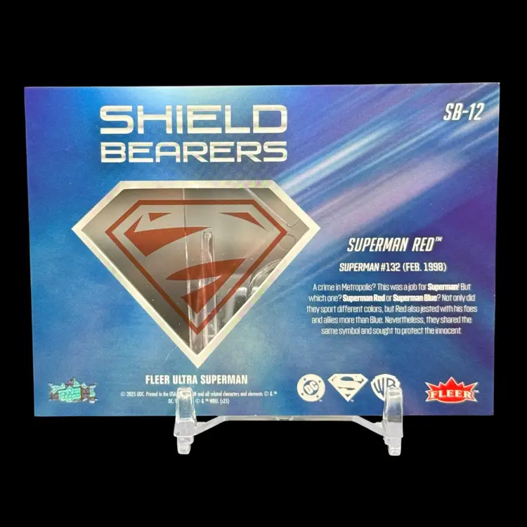 2026 Fleer Ultra Superman Shield Bearers Superman Red #SB-12