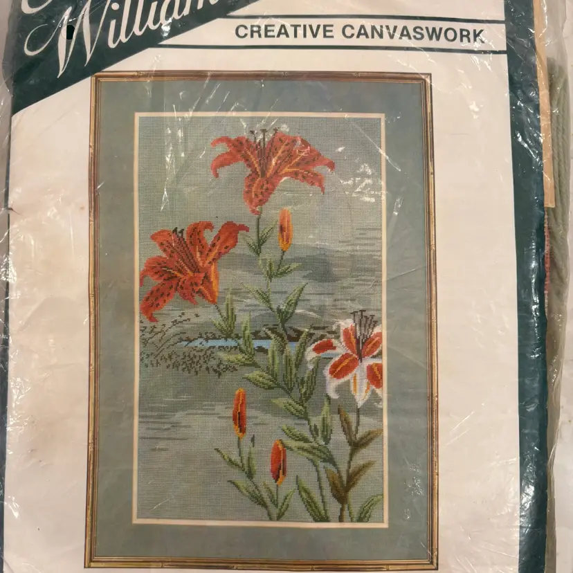 Elsa Williams Tiger Lilies Needlepoint Kit 13x21 - New in Bag Unopened