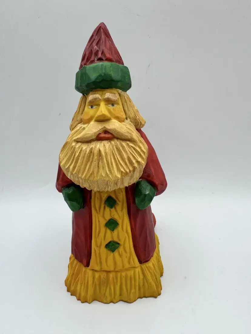 Kurt S. Adler Santas World Bag Back Hand Painted Resin Figurine Folk Art Decor