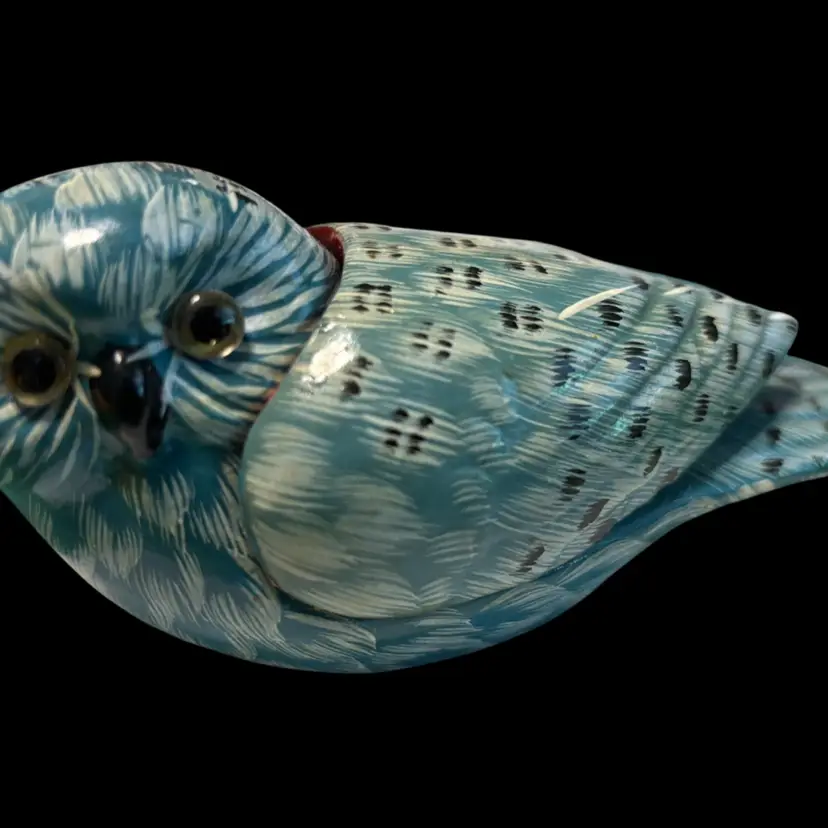 6” Hand Painted Owl Ceramic Box
