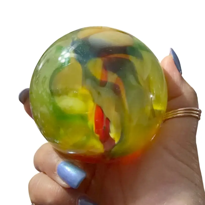 $1 START Vintage Lucite Swirl Multicolor Paperweight