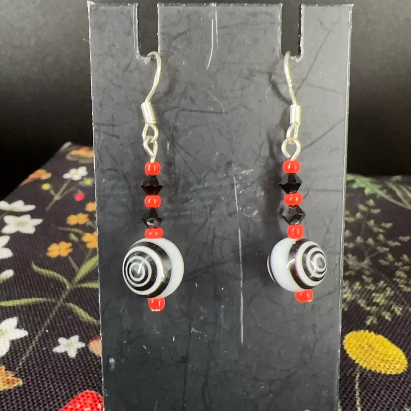 Halloween Glass Bull’s-Eye Earrings