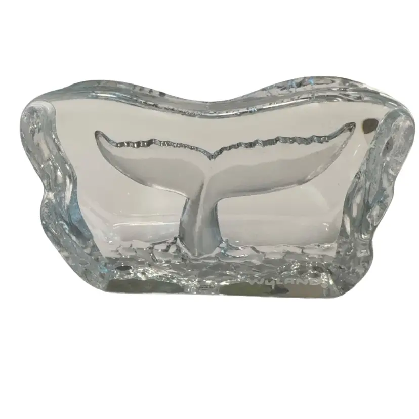 Wyland Whale Tail Paperweight 5x4”