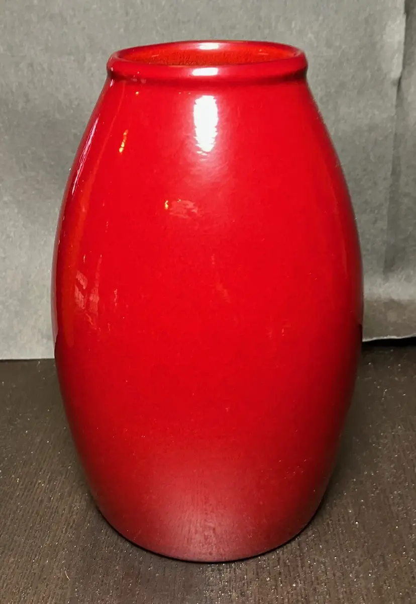 VTG Scheurich Amano Oxblood Red Vase Germany #629-18 Marked