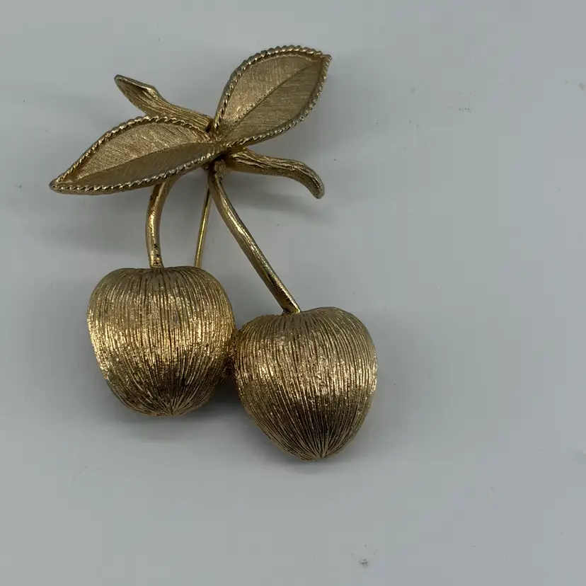 Sarah Coventry Cherry Brooch