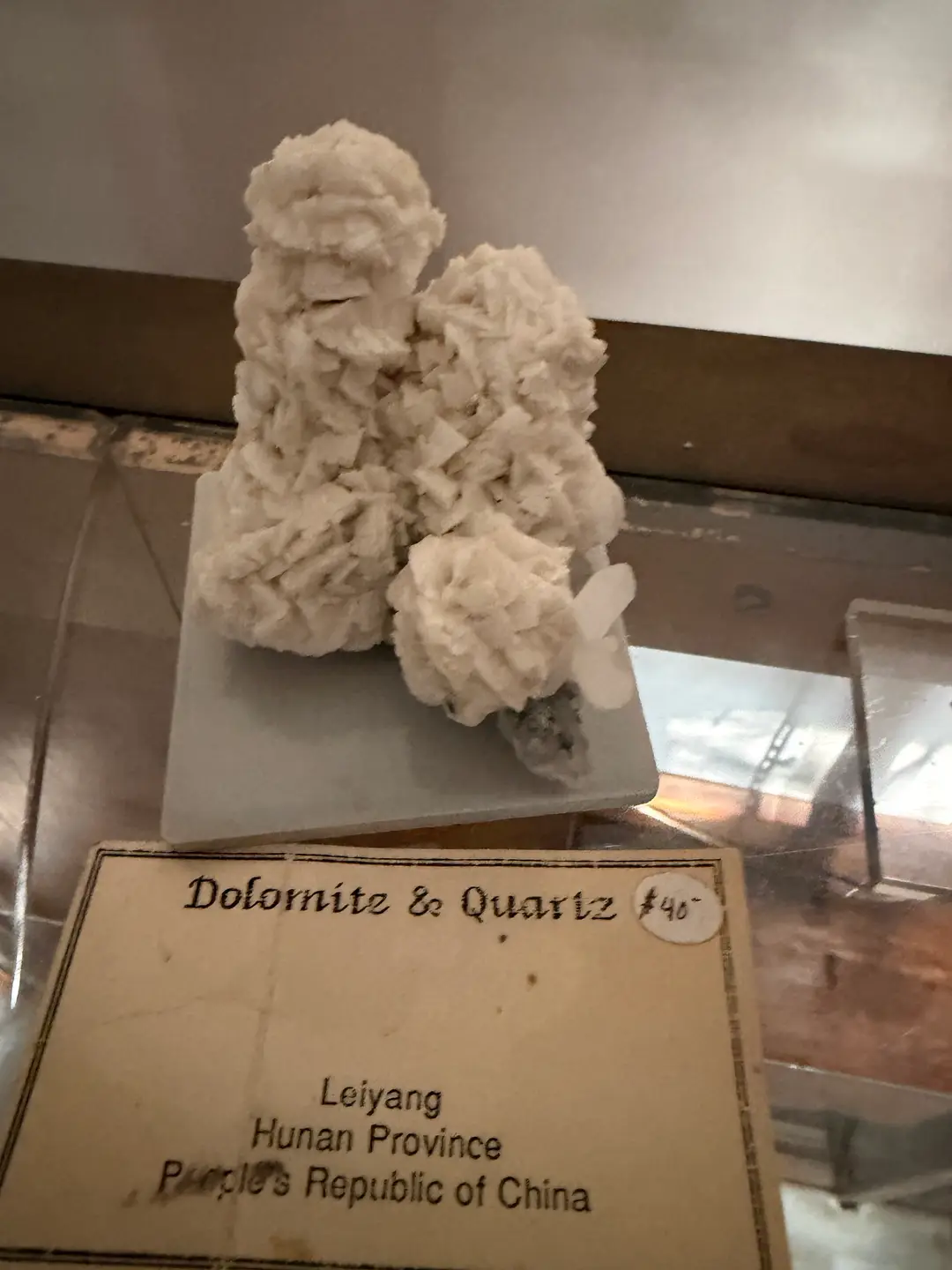 Stalactite specimen from Henry Schmidt's collection