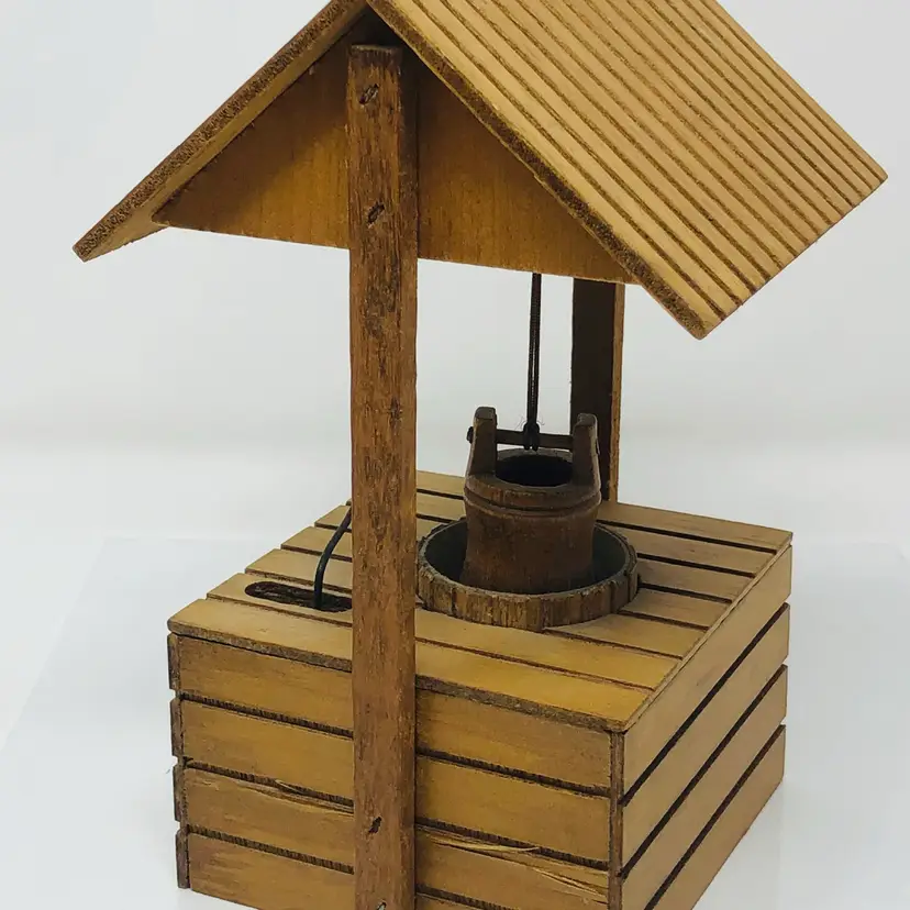 Wishing Well Wooden Music Box with Motion