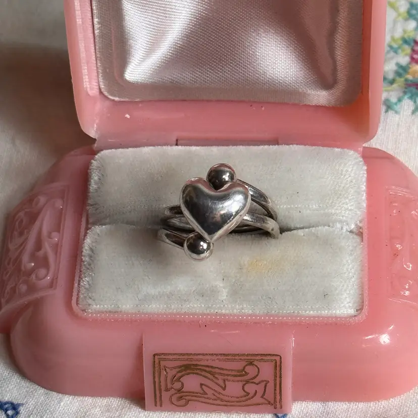 Sterling Silver Adjustable Heart Ring