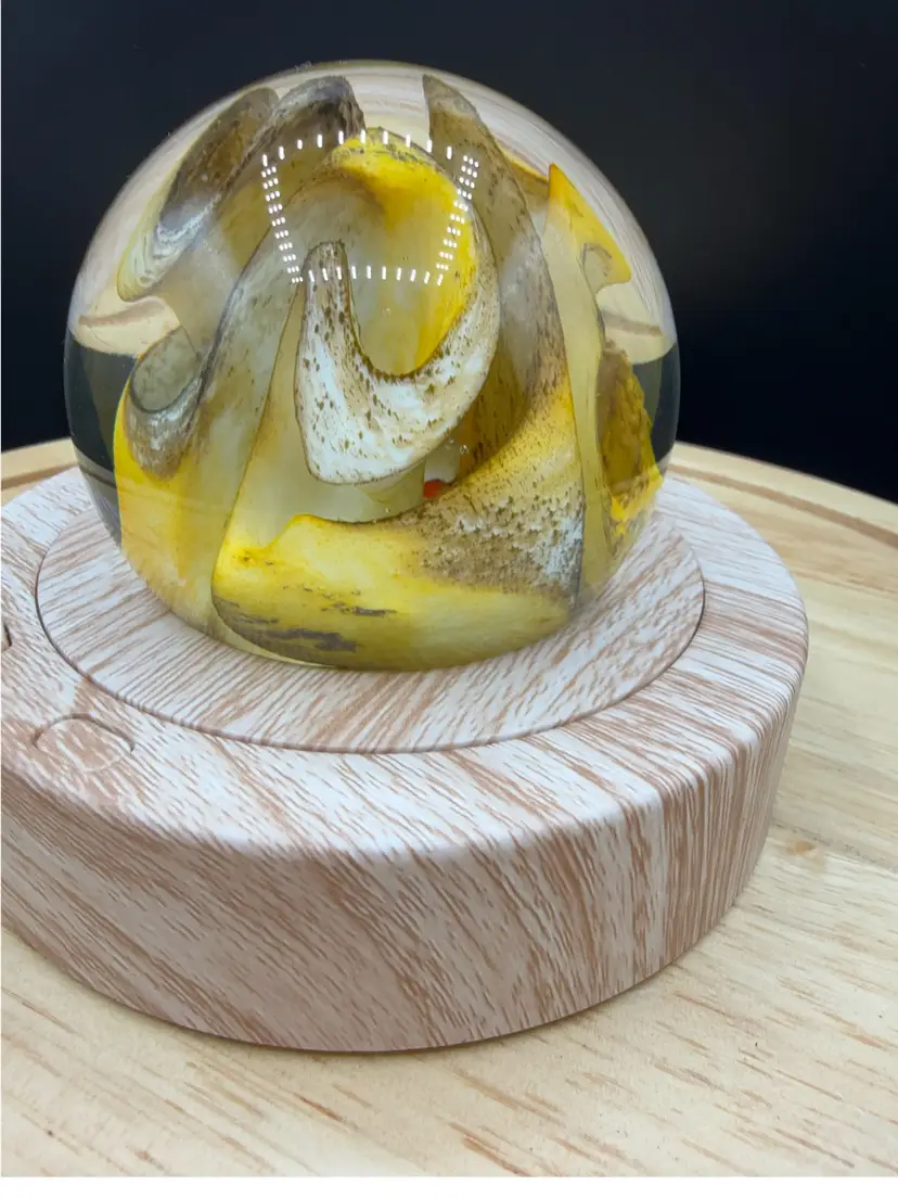 🐞Vtg 1980 Michael Nourot for Orient & Flume Hand-Blown Glass "Art Serpent" Paperweight 2x3”