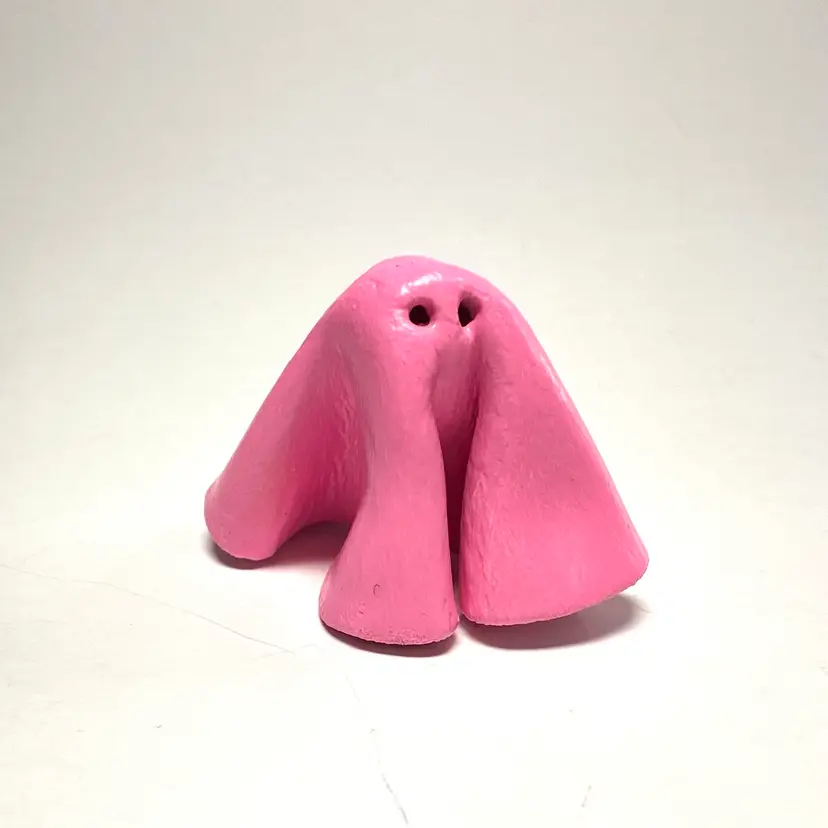 Pink Mini Ghost Figurine Made By Me 1"W 1"H
