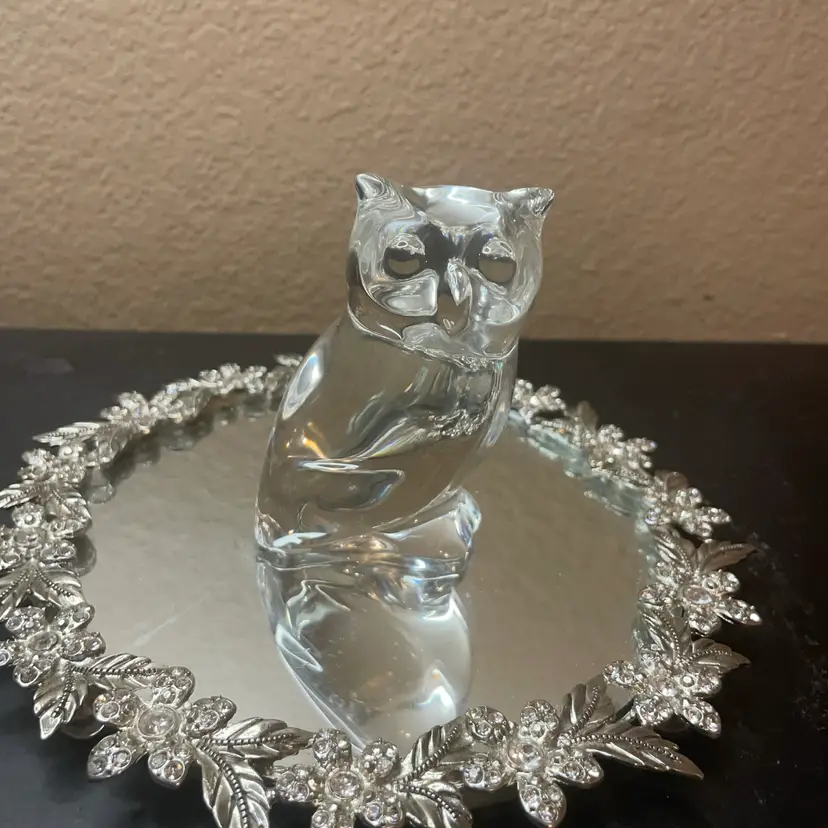 Stunning Villeroy & Boch Germany 5” Owl Crystal Figurine