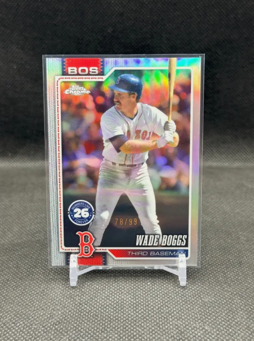Wade Boggs 2026 Topps Chrome Numbers Live Forever Refractor SSP /99
