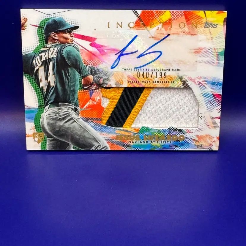 Jesus Luzardo 2020 Topps Inception Rookie Patch Autograph #40/199 Philadelphia Phillies