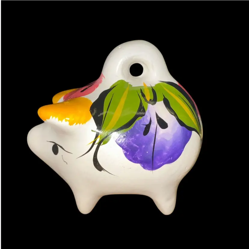 Vintage Mexican Pottery Small Piggy Bank AS IS