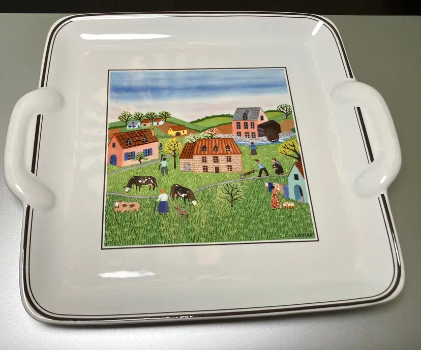 VTG Villeroy & Boch Square Handled Cake Plate
