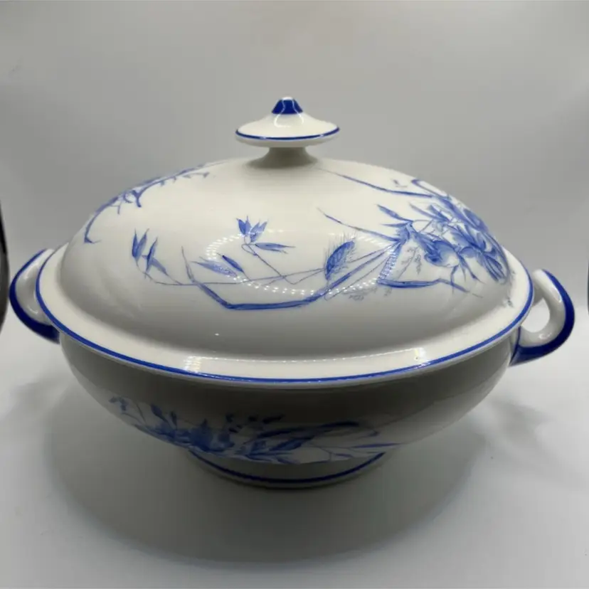 Beautiful Vintage Richard Briggs of Boston Terrene Or Covered Serving Dish EUC