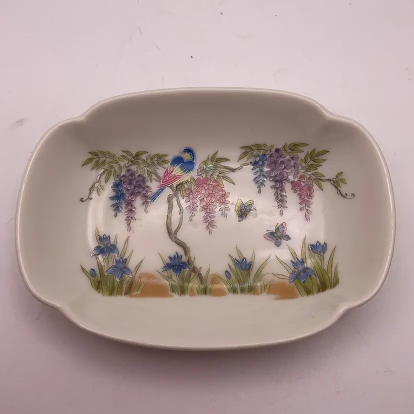 POW5 VTG Takahashi Soap Trinket Dish with Bird 5" x 1"