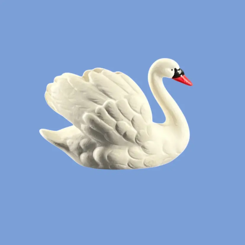 #292- Swan Miniature Figurine 
Planter Toothpick Holder
Goebel Germany #ZV103 0