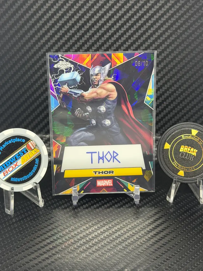 2025 Topps Marvel Chrome Thor Facsimile Autograph Black /10 - midwestboxbreaks.net