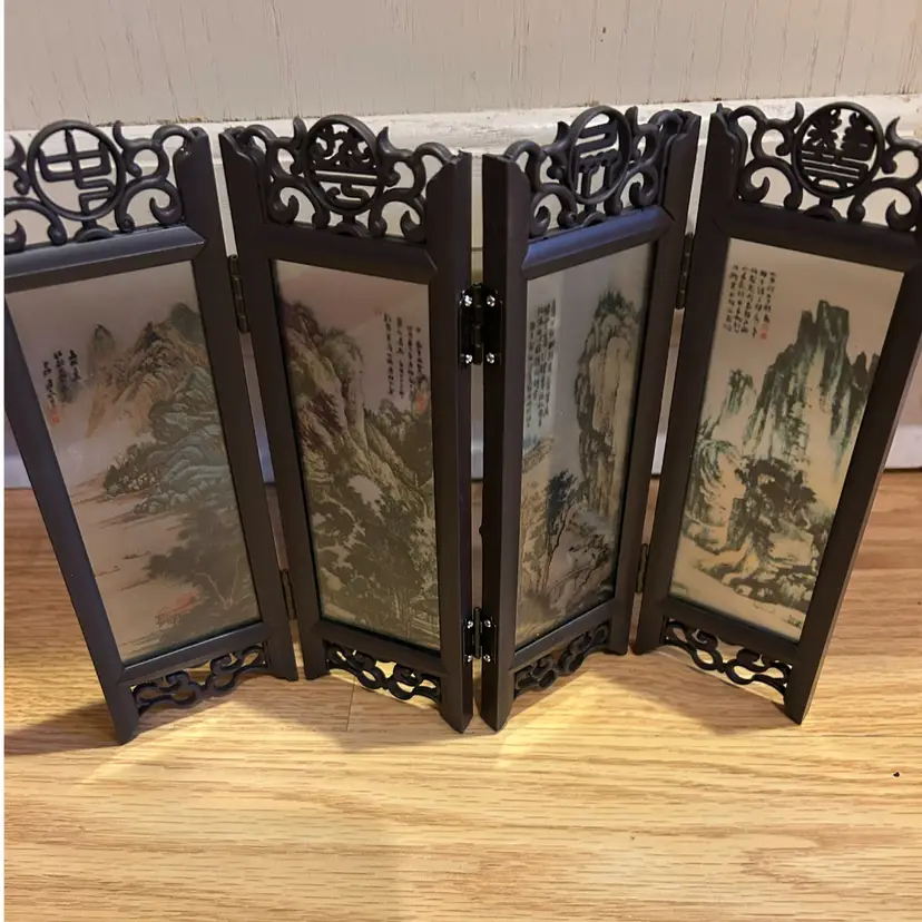 Oriental Screen Hand-Painted, And It’s Original Box