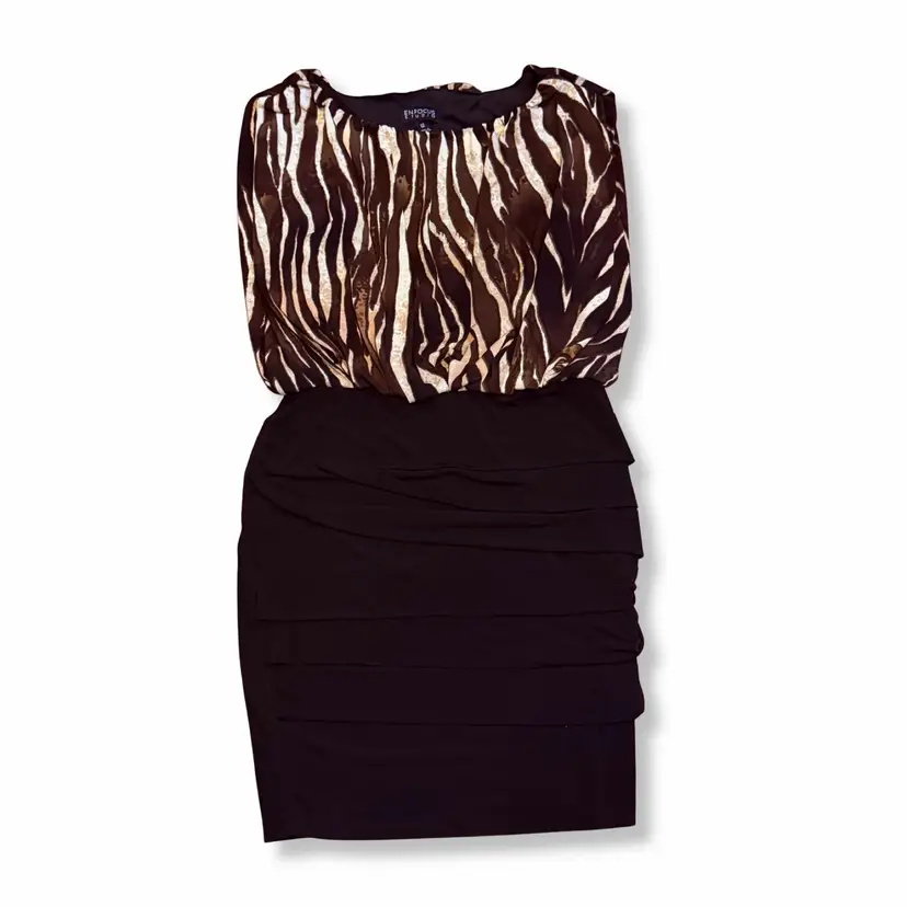 Enfocus Studio Animal Print Mini Dress Size 12 NWOT
