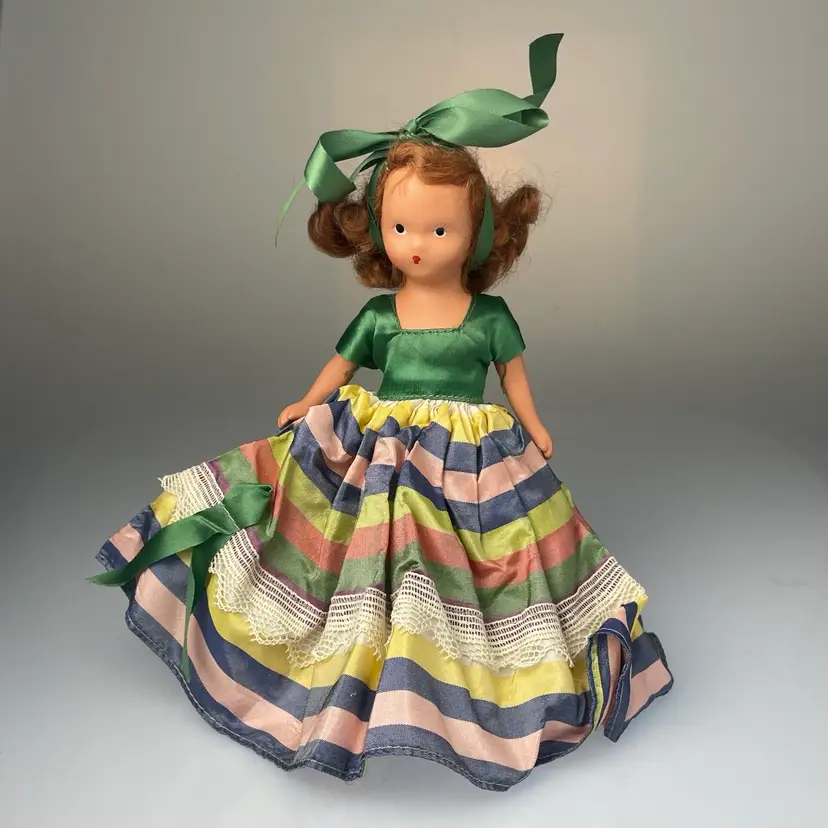 Nancy Ann Storybook Doll January Month Girl #187 Bisque Frozen Leg Vintage 7"
