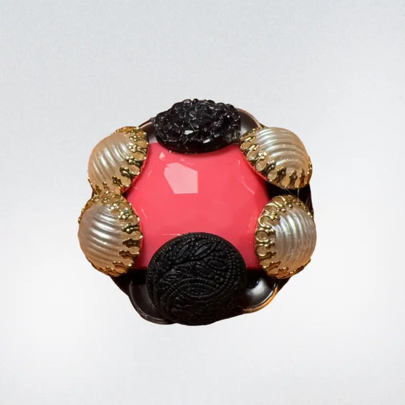 80’s Inspired Button Brooch Made By Me