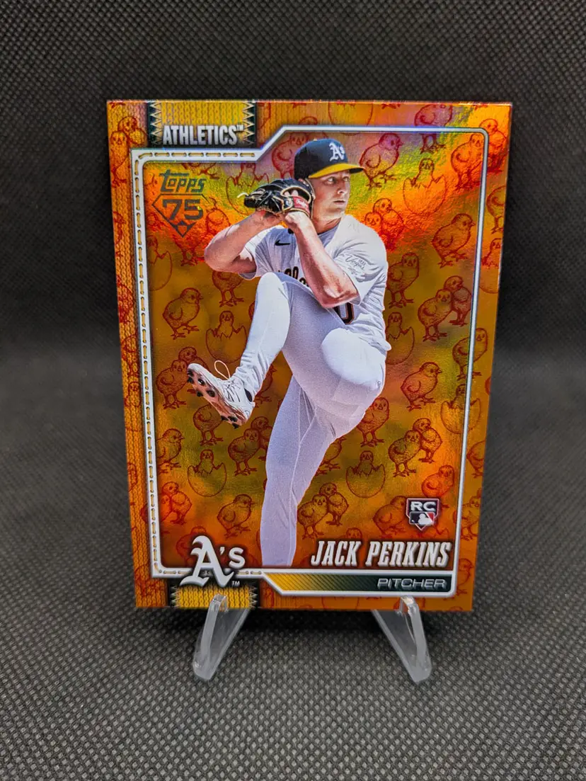 Jack Perkins 2026 Topps Series 1 Orange Easter Chicks Parallel #206 Rookie RC
