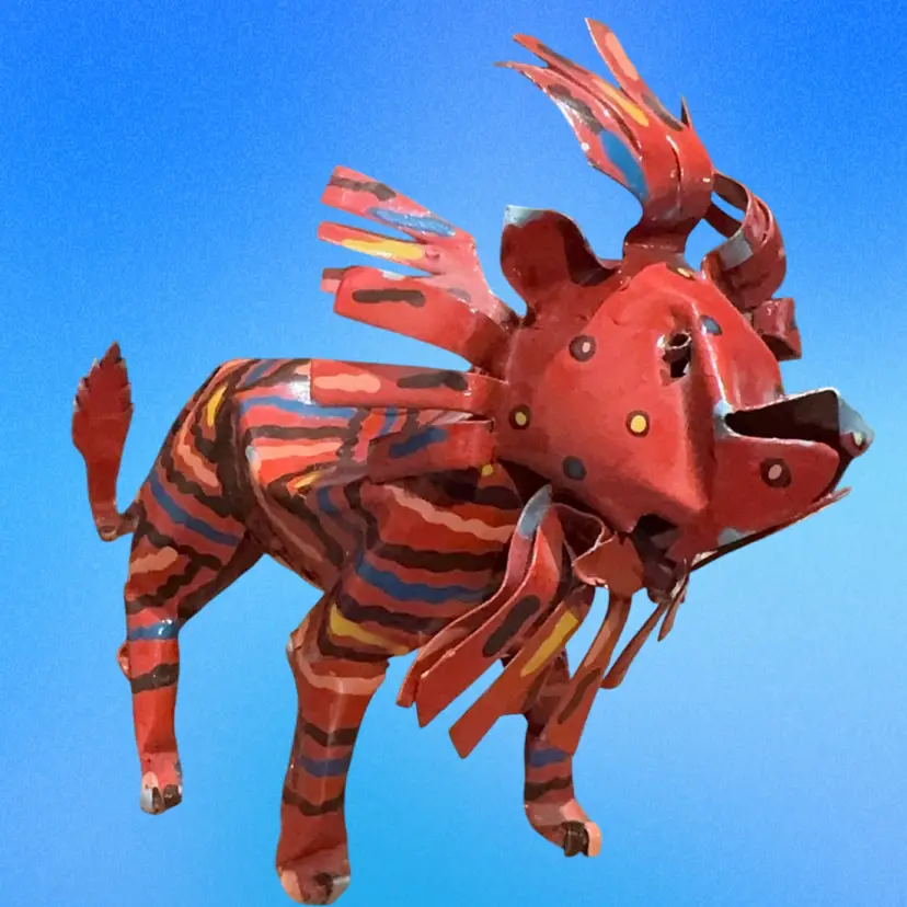 Metal Colorful Lion Made In Zimbabwe