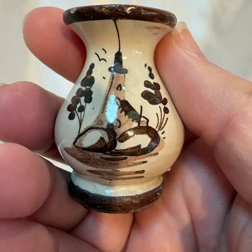 Miniature Italian vase marked