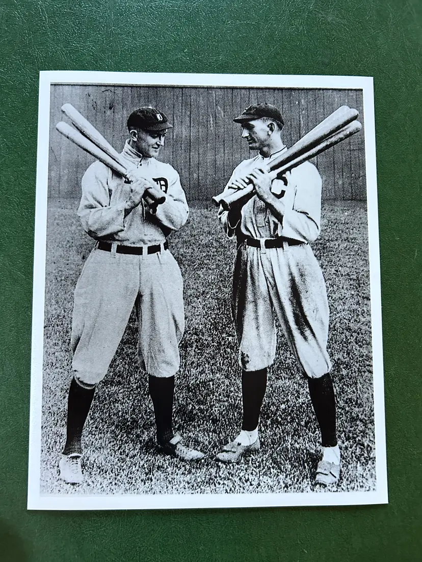 Shoeless Joe Jackson & Ty Cobb Baseball Reproduction Photo