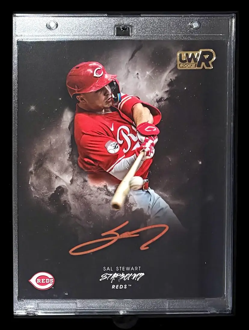 2026 Fanatics Under Wraps Emanate Sal Stewart Rookie Red Ink Signed 8x10 StarBound Short Print #24/35 Cincinnati Reds