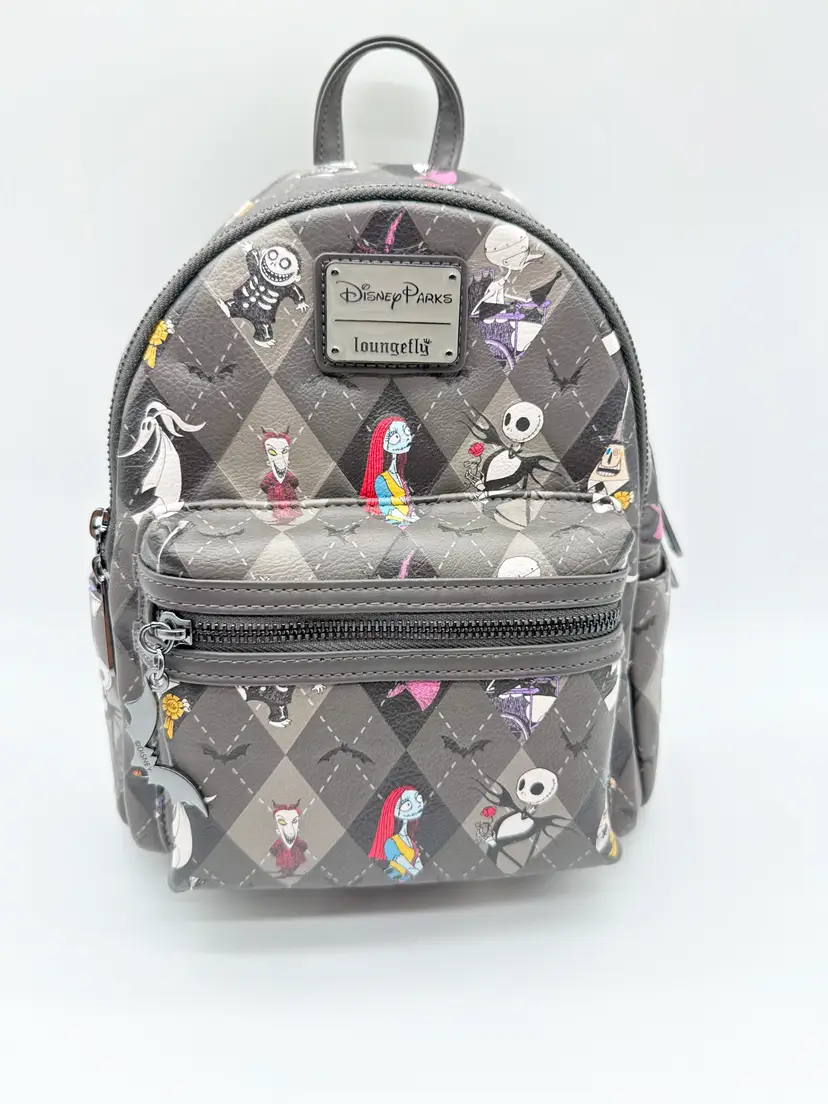 NWT Disney Parks Loungefly Jack & Sally Nightmare Before Christmas Mini Backpack