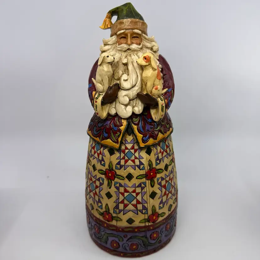 Jim Shore SANTA'S BEST FRIEND 10" Figurine Heartwood Creek Christmas 2005