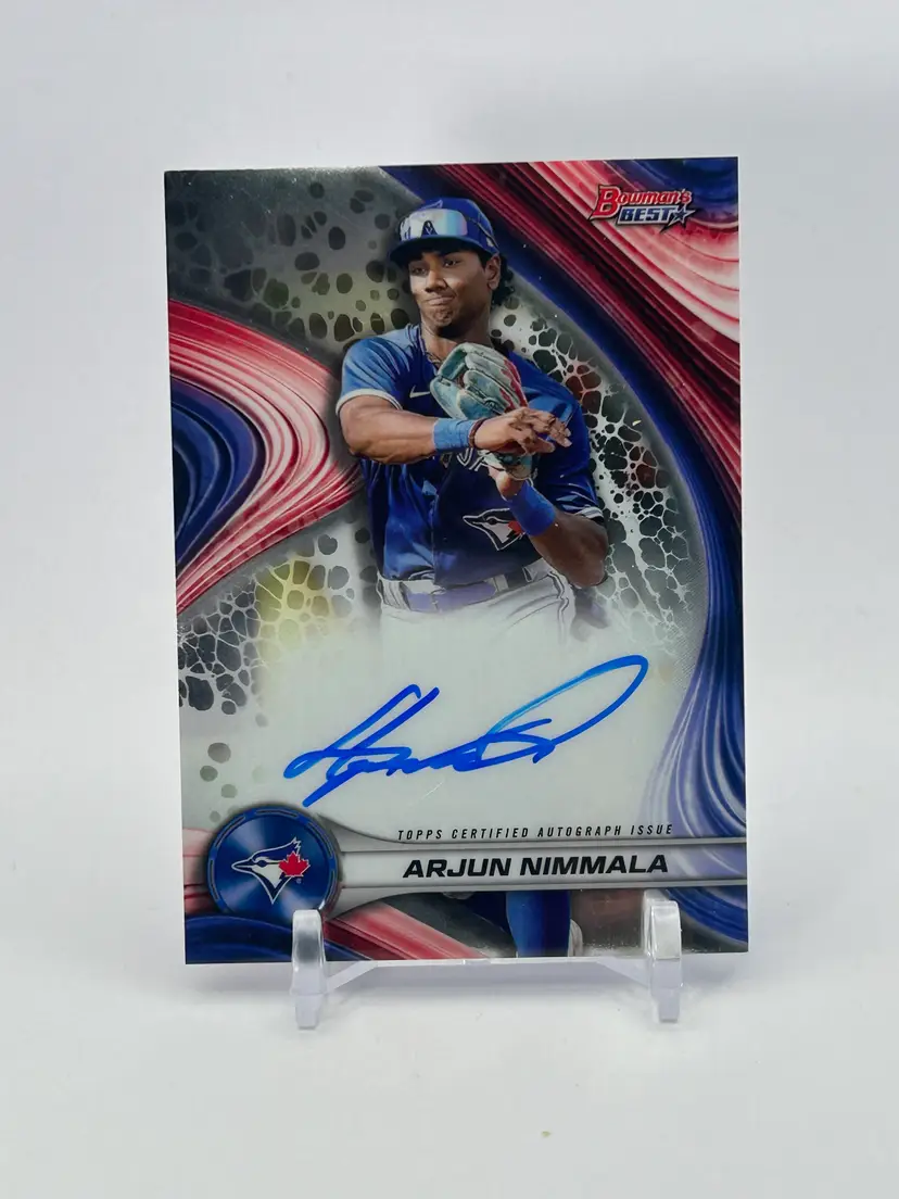 Arjun Nimmala - 2024 Bowman's Best "Best of 2024" Auto - Los Angeles Angels #1 prospect (#43 overall) -(TOR uniform) -