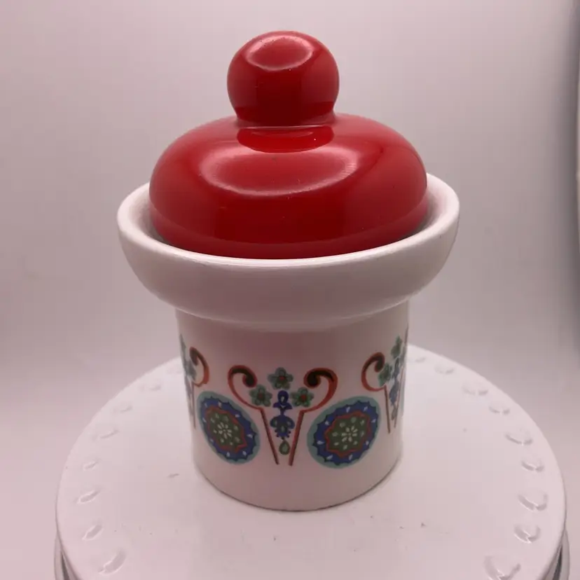 POW4 VTG Lidded Sugar or Condiment Jar AUR Small 3.5"