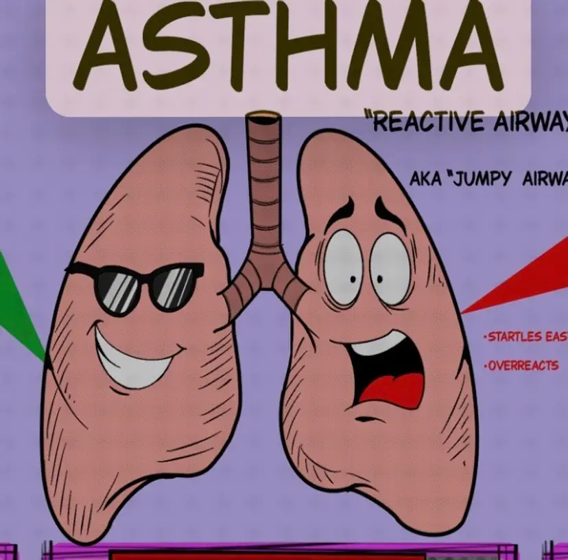 Asthma Patient Education Poster | Symptoms, Triggers, Treatment Chart (Digital Download)