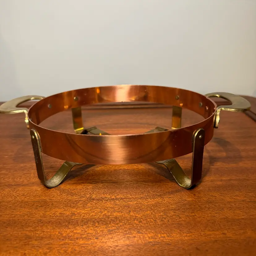 💖Copper + Brass Chafing Pan Buffet Warmer Stand