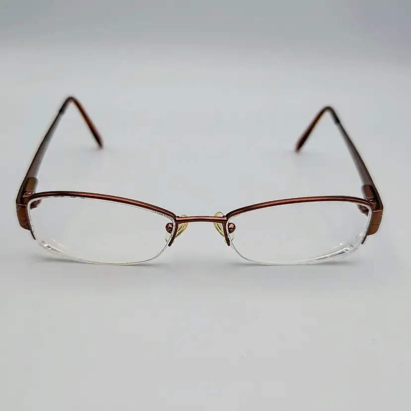 Karen Kane Honeysuckle Brown Eyeglasses 48-17-135 Petite Women Flower Arms