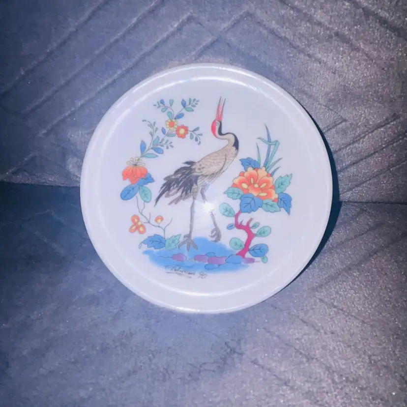 1990 Lufthansa First Class Gift Porcelain Coaster By  Hutschenreuther/ Kashani