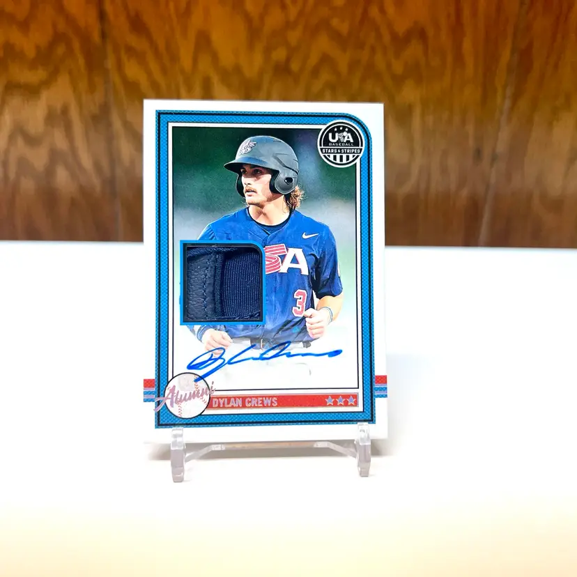Dylan Crews Auto /10 - Batting Gloves - 2025 Panini Stars & Stripes USA Baseball