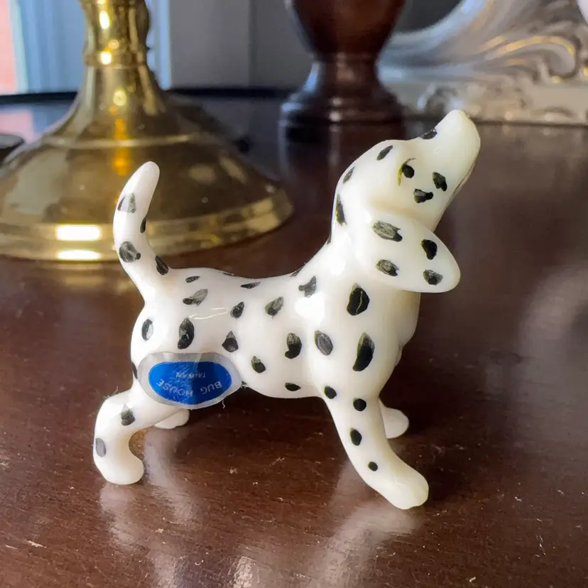 😻 Mini Glass Dalmatian Dog Figurine